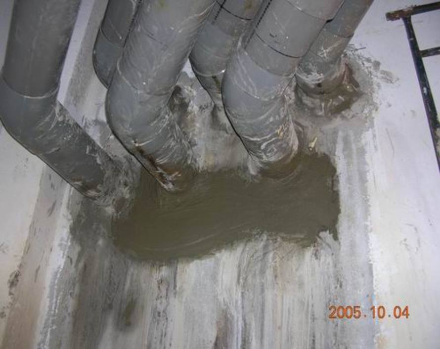 台中裕成-地下室貫穿管滲水工程